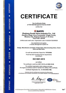 ISO 9001 Quality Management System Certificate English