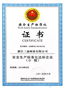 Safety Production Standardization Certificate